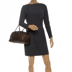 مملوكة مسبقًا Chanel Golden Brown Leather Medium Luxe Ligne Bowler Bag