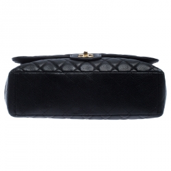 مملوكة مسبقًا Chanel Black Quilted Caviar Leather Maxi Classic Single Flap Bag