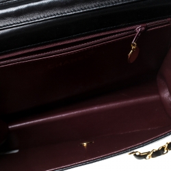 Pre Owned Chanel Black Quilted Leather Small Vintage Classic Single Flap Bag