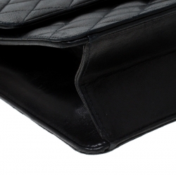 Pre Owned Chanel Black Quilted Leather Small Vintage Classic Single Flap Bag
