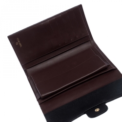 Pre Owned Chanel Black Quilted Leather Classic L Flap Wallet