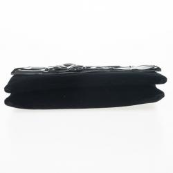 Pre Owned Chanel Velvet Camellia 5 Clutch Bag