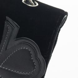 Pre Owned Chanel Velvet Camellia 5 Clutch Bag