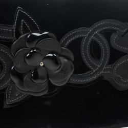 Pre Owned Chanel Velvet Camellia 5 Clutch Bag