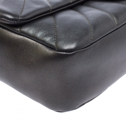 مملوكة مسبقًا Chanel Olive Green Leather Flap Shoulder Bag