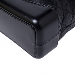 Pre Owned Chanel Black Lambskin Leather Small Gabrielle Backpack