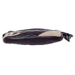 مملوكة مسبقًا Chanel Brown/Beige Quilted Leather Ligne Cambon Pochette