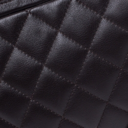 مملوكة مسبقًا Chanel Brown/Beige Quilted Leather Ligne Cambon Pochette