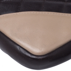 مملوكة مسبقًا Chanel Brown/Beige Quilted Leather Ligne Cambon Pochette