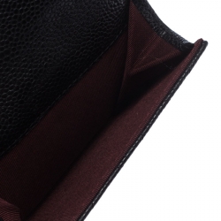 Chanel Black Quilted Leather CC Compact Wallet