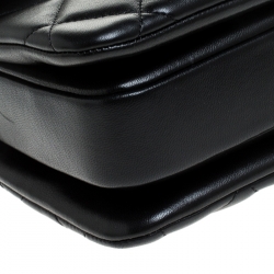 Pre Owned Chanel Black Leather Trendy CC Medium Top Handle Bag