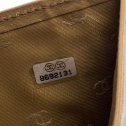Chanel Beige Caviar Leather CC Logo Trifold Wallet