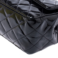 Chanel Black Quilted Patent Leather Reissue 2.55 Classic 227 Flap Bag