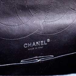 Chanel Black Quilted Patent Leather Reissue 2.55 Classic 227 Flap Bag