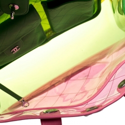 Pre Owned Chanel Multicolor Quilted PVC and Leather Medium Coco Splash Shopping Tote