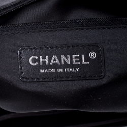 Pre Owned Chanel Black Patent Leather Camellia Flap Shoulder Bag