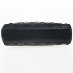 مملوكة مسبقًا Chanel Vintage Black Quilted Tortoise Handle Small Tote