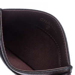 Chanel Black Quilted Caviar Leather Classic Card Holder