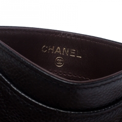 Chanel Black Quilted Caviar Leather Classic Card Holder