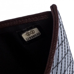 مملوكة مسبقًا Chanel Black/Burgundy Leather Diamond Stitch French Wallet