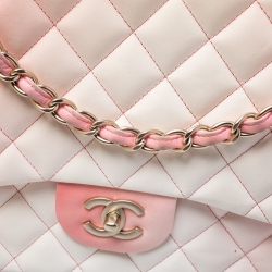 مملوكة مسبقًا Chanel Off-White/Ombre Quilted Leather Jumbo Classic Single Flap Bag