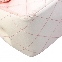 مملوكة مسبقًا Chanel Off-White/Ombre Quilted Leather Jumbo Classic Single Flap Bag