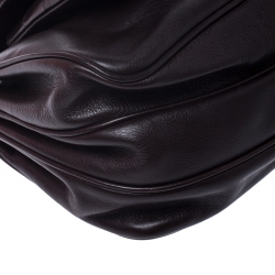 Pre Owned Chanel Dark Brown Quilted Leather Accordion Reissue Flap Bag