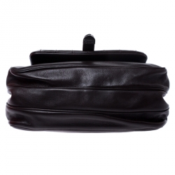 Pre Owned Chanel Dark Brown Quilted Leather Accordion Reissue Flap Bag