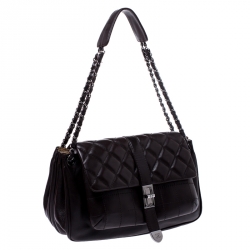 Pre Owned Chanel Dark Brown Quilted Leather Accordion Reissue Flap Bag