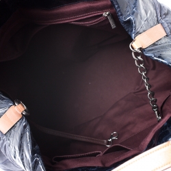 Pre Owned حقيبة كتف شانيل إن ذا ميكس كبيرة جلد مبطن زرقاء قزحية