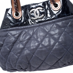 Pre Owned حقيبة كتف شانيل إن ذا ميكس كبيرة جلد مبطن زرقاء قزحية