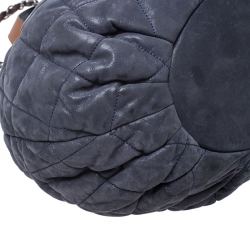 Pre Owned حقيبة كتف شانيل إن ذا ميكس كبيرة جلد مبطن زرقاء قزحية