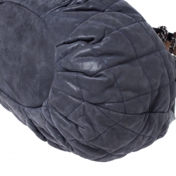 Pre Owned حقيبة كتف شانيل إن ذا ميكس كبيرة جلد مبطن زرقاء قزحية