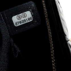 Pre Owned Chanel Black Quilted Leather Rope Chain Hobo