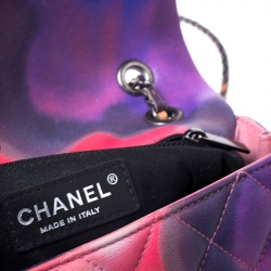 مملوكة مسبقًا حقيبة شانيل فلاور باور كلاسيك قلاب واحد صغيرة جلد مبطن متعدد الألوان