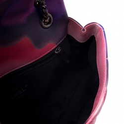 مملوكة مسبقًا حقيبة شانيل فلاور باور كلاسيك قلاب واحد صغيرة جلد مبطن متعدد الألوان