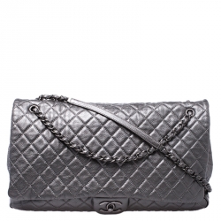 Chanel Cobalt Chevron Quilted Caviar Jumbo Classic Double Flap