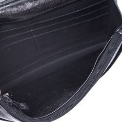 Pre Owned Chanel Black Quilted Crinkled Leather Reissue WOC Flap Bag