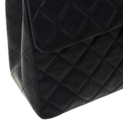 Pre Owned Chanel Vintage Black Jumbo XL Flap Bag