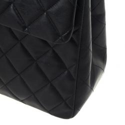 Pre Owned Chanel Vintage Black Jumbo XL Flap Bag