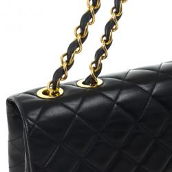 Pre Owned Chanel Vintage Black Jumbo XL Flap Bag