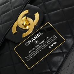 Pre Owned Chanel Vintage Black Jumbo XL Flap Bag
