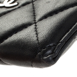 Chanel Black Quilted Caviar Leather Classic Card Holder