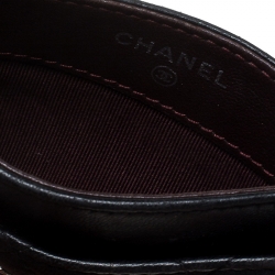 Chanel Black Quilted Caviar Leather Classic Card Holder