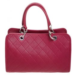 Pre Owned Chanel Red Quilted Leather Riviera Zip Shoulder Bag