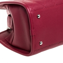 Pre Owned Chanel Red Quilted Leather Riviera Zip Shoulder Bag