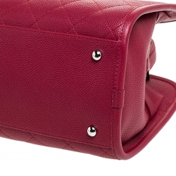 Pre Owned Chanel Red Quilted Leather Riviera Zip Shoulder Bag