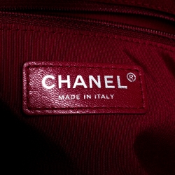 Pre Owned Chanel Red Quilted Leather Riviera Zip Shoulder Bag