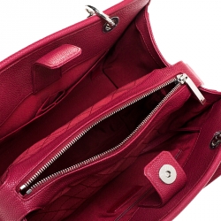 Pre Owned Chanel Red Quilted Leather Riviera Zip Shoulder Bag