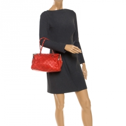 مملوكة مسبقًا Chanel Orange Leather Ultimate Soft Sombrero Bowler Bag